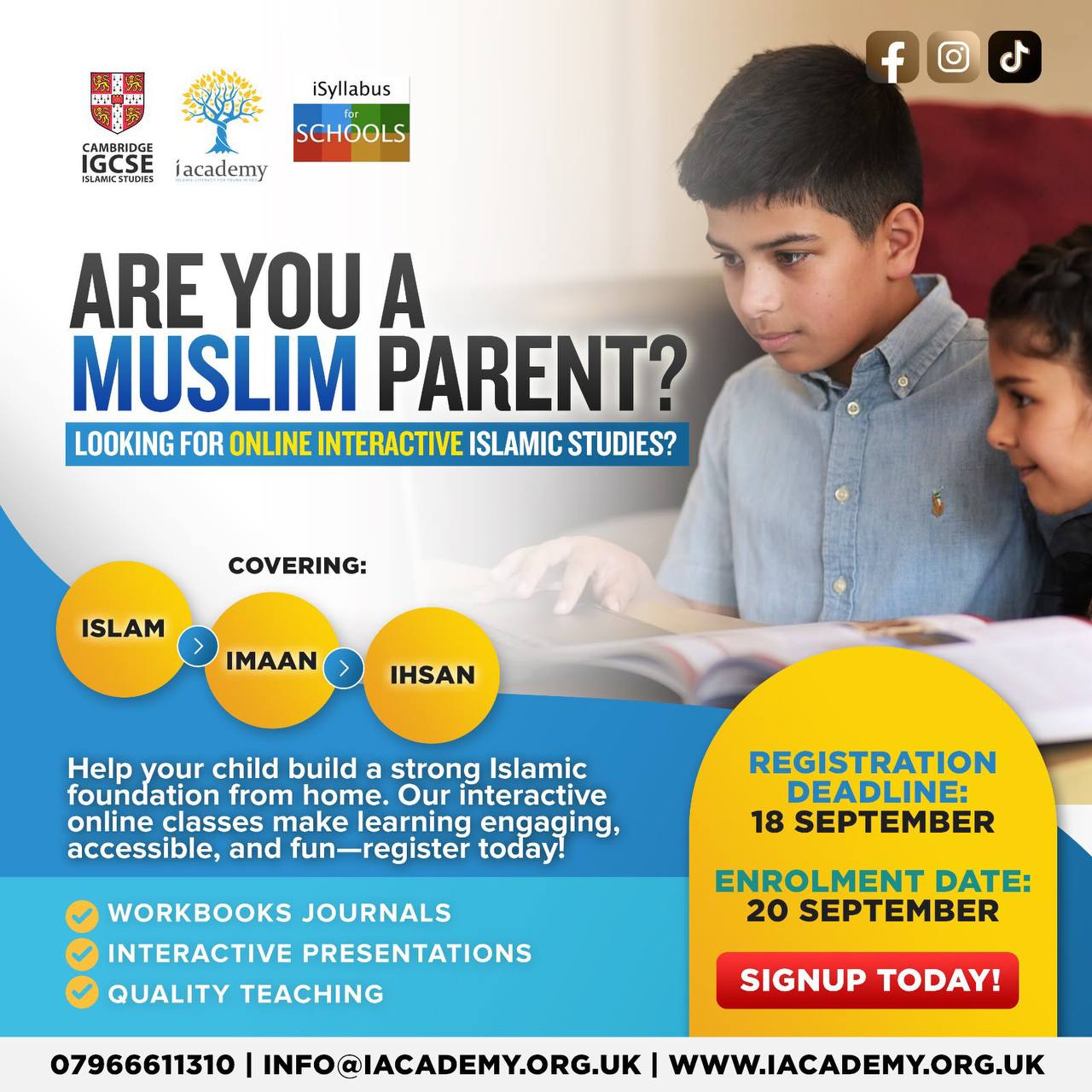 Poster for Islamic event
