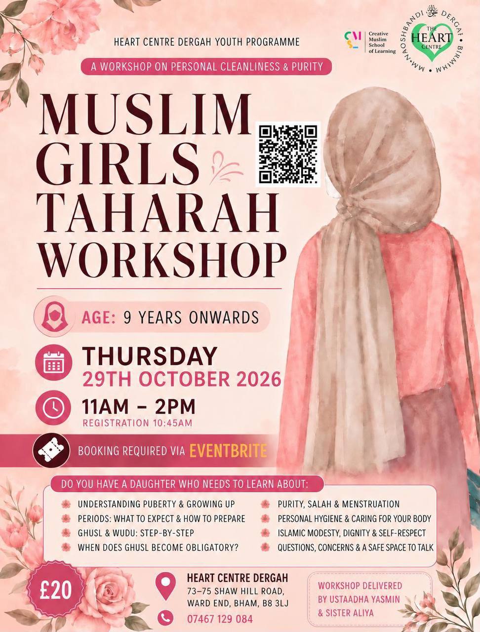 Muslim Girls Taharah Workshop poster